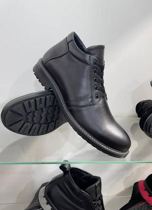 Качественные мужские ботинки, туфли, натуральная кожа, внутри байка или мех на выбор, 40-45 размеры5 фото