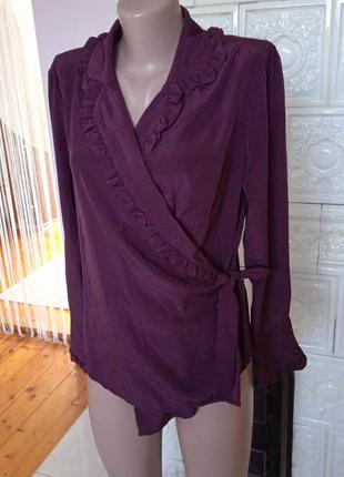 Блуза кофта вызная шикарная на запах блузка элегантная3 фото