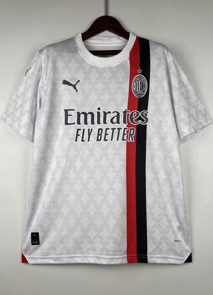 Футболка мелан выездная футбольная форма milan italy puma white белая большие размеры