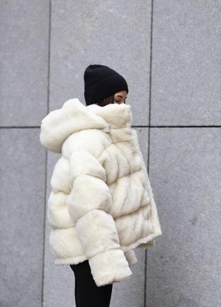 Хутряний пуховик куртка зимова шуба2 фото