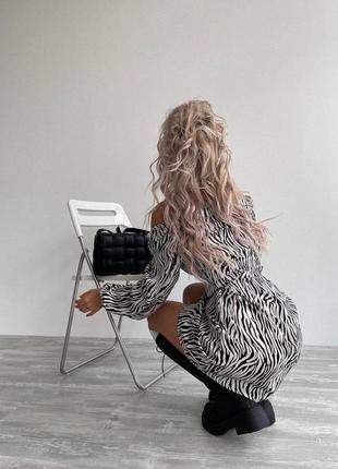 Сукня пряма пишні довгі рукави фонаріки обємні волани коротке плаття міні кльош...