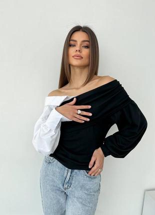 Кофта рубашка сорочка з відкритими плечима