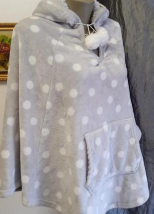 Домашняя накидка с капюшоном 40-46