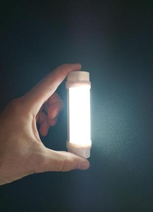 Ліхтар кемпінговий з магнітом білий, лампа на магніті5 фото