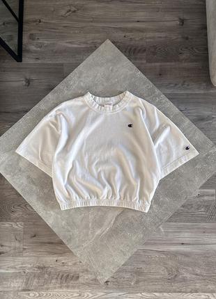 Женский хлопковый винтажный оверсайз топ чемпион champion