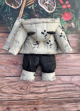 Зимовий костюм куртка і напівкомбінезон, зимовий набір комбінезон з курточкою, дуже теплий комплект на зиму куртка і комбез8 фото