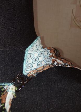 Секси блузка, шифон, открытая спинка, турецкий огурец, пейсли, завязки5 фото