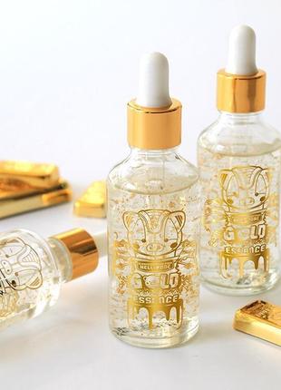Elizavecca. есенція для особи з частинками 24к золота. milky piggy hell-pore gold essence