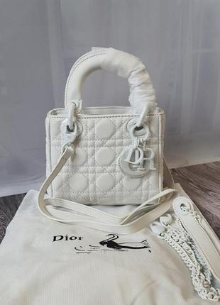 Кожаная сумка в стиле dior lady dior