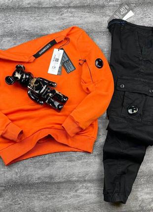 Оранжевый свитшот мужской брендовый