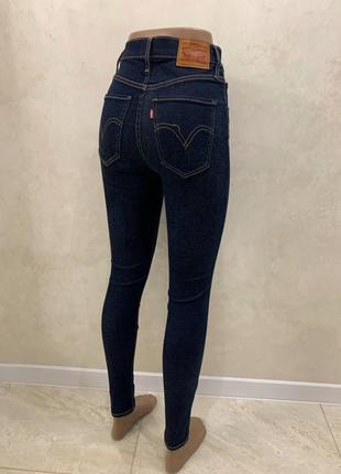 Оригінальні джинси levis скіні mile high super skinny завужені висока посадка преміум денім шкіряний levi’s
