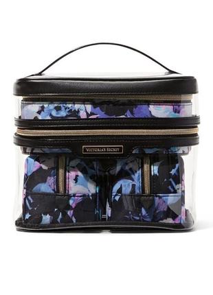 Набір косметичок 4-in-1 train case floral noir1 фото