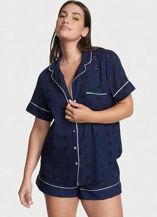 Піжама victoria's secret cotton short pajama set size xl