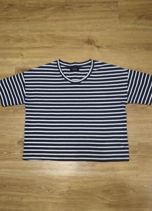 Укороченная полосатая футболка-оверсайз  vila clothes