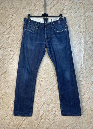 Винтажные прямые джинсы g-star raw 3301 lumber narrow straight fit selvedge с задней пряжкой селвидж винтаж 2000х levis rrl double rl 31x32 w31 l32