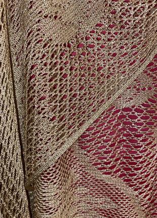 Платок платок шарф косынка люрекс винтаж золотая