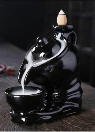 Підставка "рідкий дим" керамія "чашка динима" підставка для конусів, підставка для пахощів1 фото