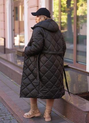 Женское пальто теплое 48-602 фото