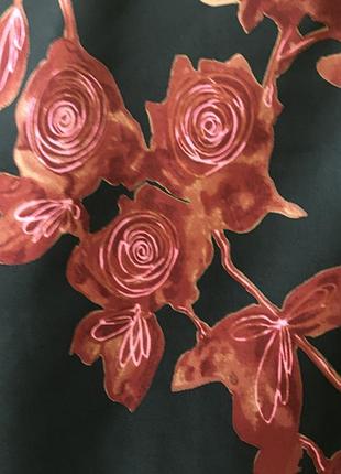 Платок шелк розы