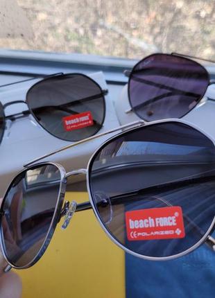 Стильные солнцезащитные очки капля авиатор beach force polarized на маленькое лицо8 фото