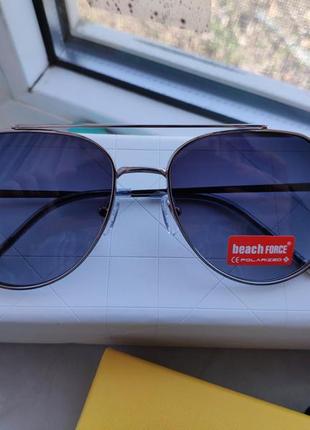 Стильные солнцезащитные очки капля авиатор beach force polarized на маленькое лицо6 фото