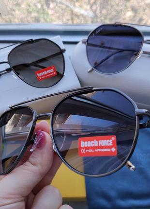 Стильные солнцезащитные очки капля авиатор beach force polarized на маленькое лицо9 фото