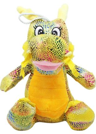 Мʼяка іграшка дракон 30 см жовтий