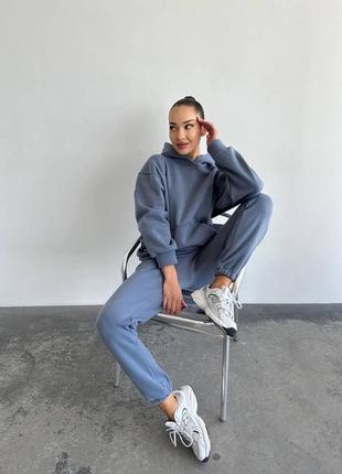 Женский спортивный костюм из трехнитки кофта + штаны размеры норма