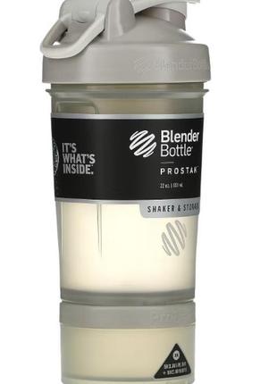 Шейкер спортивный с пружиной для спортивного питания blenderbottle 650ml с 2-мя контейнерами grey va-334 фото