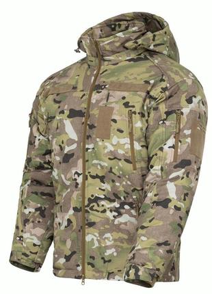Зимова куртка теплозберігаюча softshell max-heat multicam l