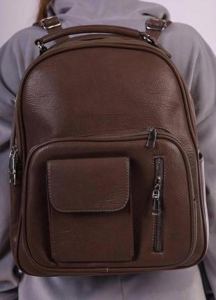 Рюкзак городской эко кожа 331725 хаки