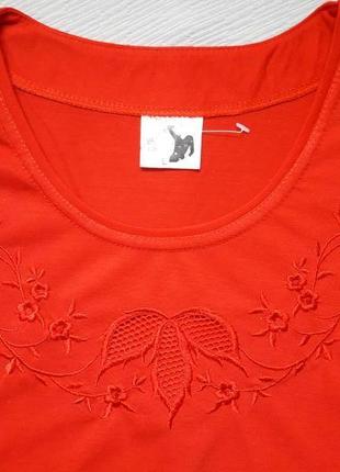 Классная красная футболка с узором большого размера donna2 фото
