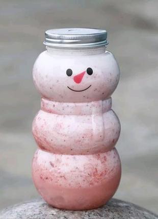 Пластиковая бутылочка "снеговик"