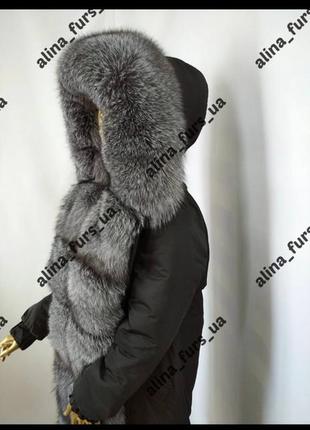 Модная женская зимняя куртка пальто парка с натуральным мехом блюфрост максимум меха,42-60 р.р.2 фото