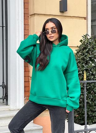 Женский батник теплый с капюшоном с накатом не кашлатится