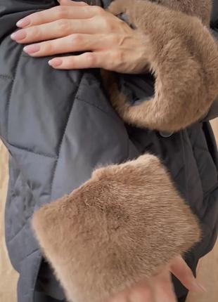 Alberto bini куртка жіноча чорна альберто біні стьобана куртка з хутром