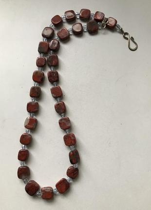 Ожерелье винтажное из квадратных бусин #5