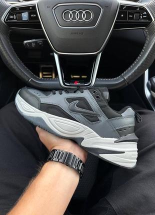 Мужские кроссовки nike m2k tekno fleece dark grey black