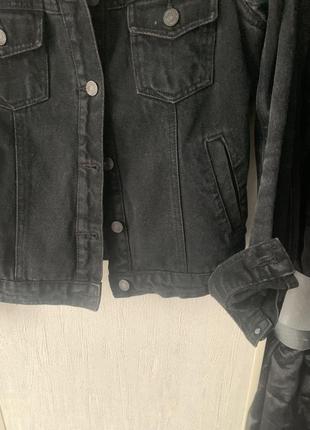 Шерпа, утепленная джинсовка джинсовая куртка4 фото