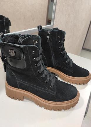 Ботинки женские зимние, замша