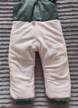 Полукомбинезон зимний р.92-98 детский штаны зимние комбинезон утепленный для девочки8 фото