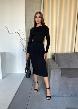 Сукня однотонна максі