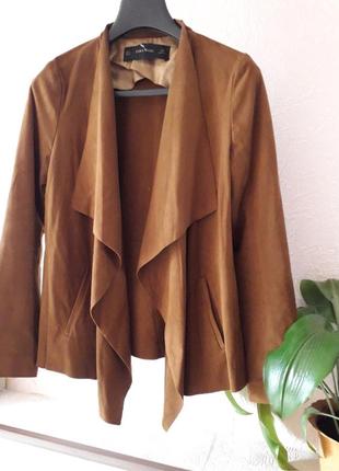 Женский замшевый кардиган пиджак zara демисезон весна осень лето ветровка