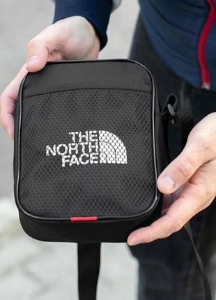 Маленькая сумка мессенджер  the north face ms городская мужская черная через плечо барсетка tnf стил5 фото
