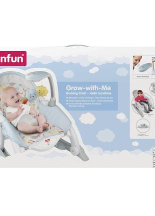 ​шезлонг-гойдалка winfun grow with me 2 в 1 блакитна (802101-nl)