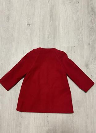 Красное пальто для принцессы 18-24м2 фото