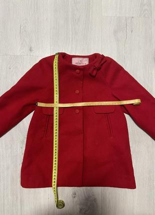 Красное пальто для принцессы 18-24м5 фото