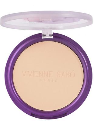 Матова пудра з ефектом оголеної шкіри vivienne sabo mattifying pressed powder teinte absolute matte 02 —