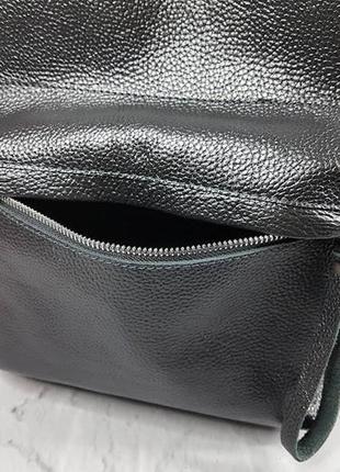 Жіночий шкіряний рюкзак, натуральна шкіра чорний5 фото