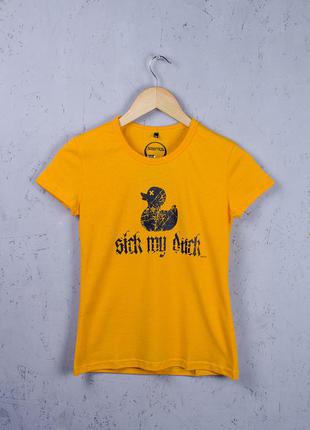 Футболка с принтом sick my duck (желтая)